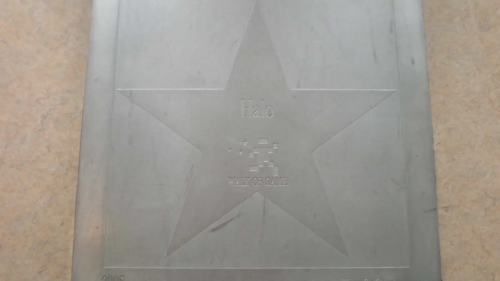 Placa con la estrella de Halo en el Walk of Game de San Francisco